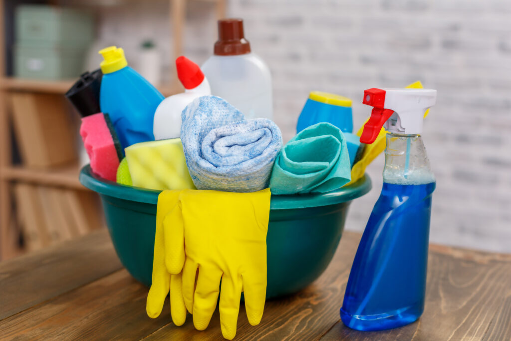 Supplies used by a professional maid service